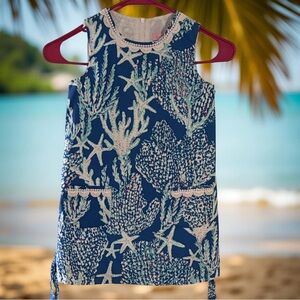 Lilly Pulitzer Girls Good Reef Starfish Dress Size 6